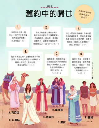 聖經中不同婦女的插圖