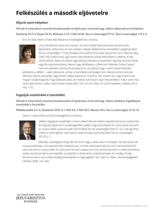 Felkészülés a második eljövetelre