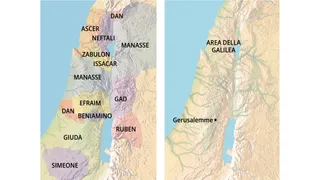 mappa di Zabulon e Neftali e mappa della Galilea