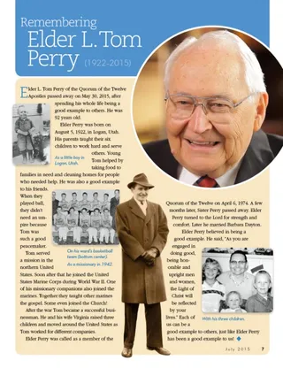 Remembering Elder L. Tom Perry