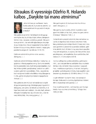 handout, Holland talk