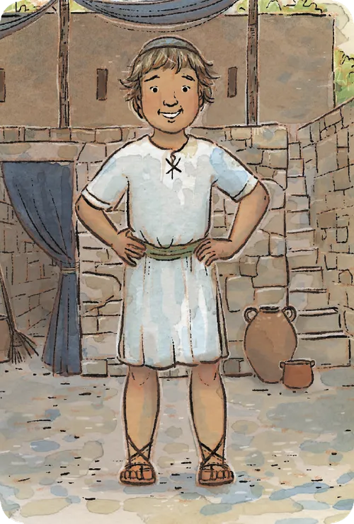 young Jesus standing