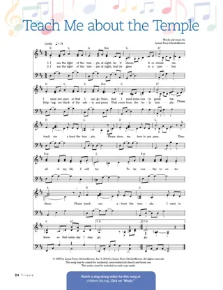 Music: Teach Me about the Temple