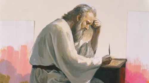 an ancient prophet writing