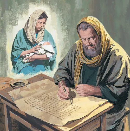 prophet writing about Jesus’s birth