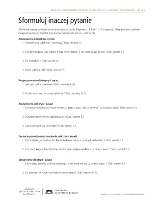 ulotka, Sformułuj inaczej pytanie