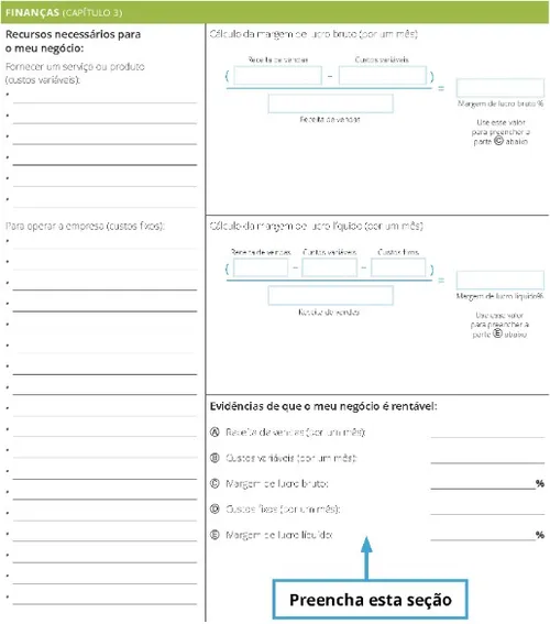 Exemplo: Evidências de que meu negócio é lucrativo