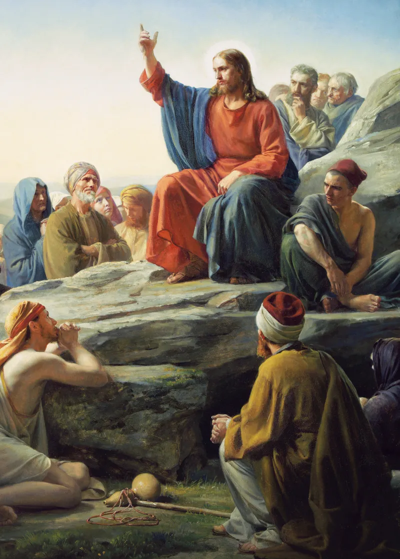 Jesus teaches the Sermon on the Mount