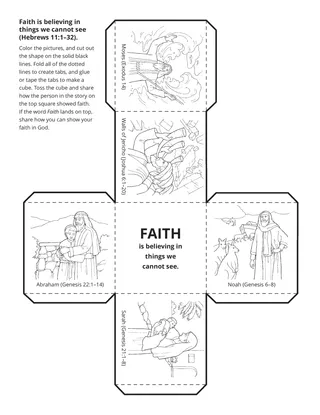 activity page: faith is believing in things we cannot see