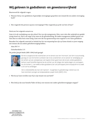 Wij geloven in godsdienst- en gewetensvrijheid