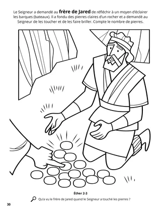 The Brother of Jared Sees the Finger of the Lord coloring page