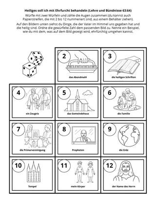 Seite mit der Aktivität für Kinder