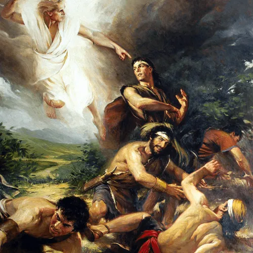 angel appearing to Alma and the sons of Mosiah