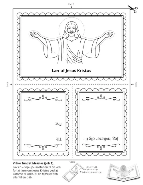 activity page: learn of Jesus Christ