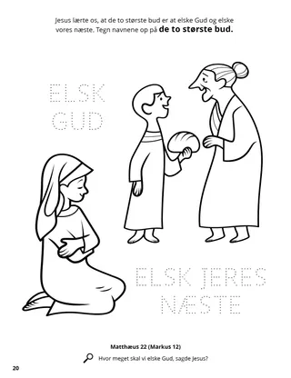 The Two Great Commandments coloring page