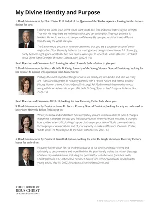 My Divine Identity and Purpose