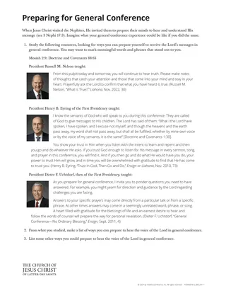 Preparing for General Conference