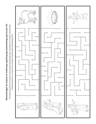 pahina ng aktibidad: Matutulungan ko si Jesus na hanapin at ibalik ang Kanyang mga tupa