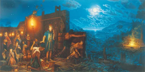 Limhi and His People Escape to Zarahemla, by Steven Lloyd Neal