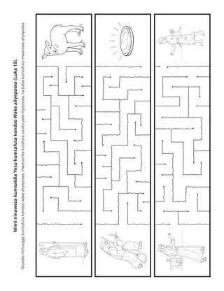 ukurasa wa shughuli: Naweza kumsaidia Yesu kurudisha kondoo Wake waliopotea.