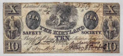 Photograph of a Kirtland Safety Society Bank note