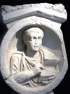 relief sculpture of scribe