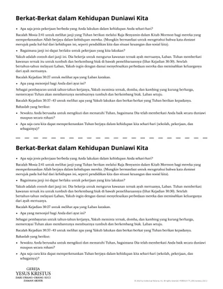 Berkat-berkat dalam kehidupan duniawi kita