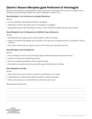 Zbatimi i Masave Mbrojtëse gjatë Përdorimit të Teknologjisë