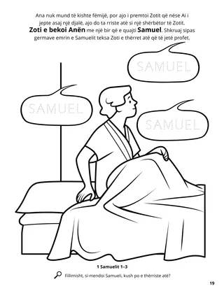 Hannah and Samuel coloring page