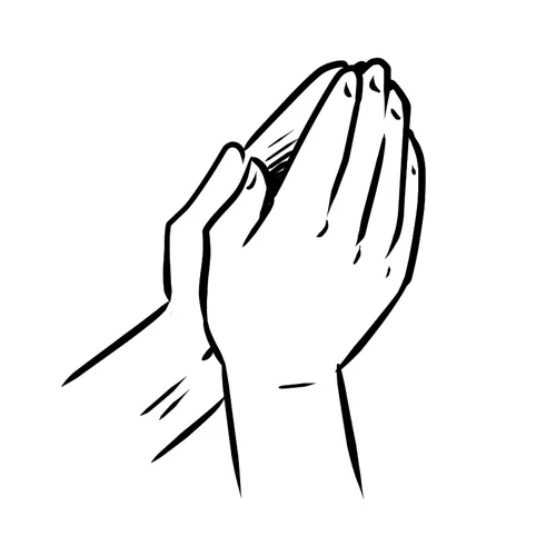 hands praying icon