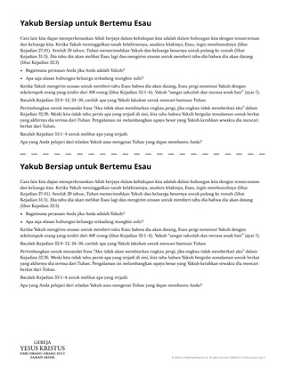 Yakub bersiap untuk bertemu Esau