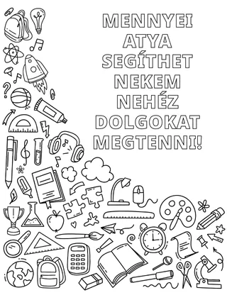 különböző tanszerek és egyéb tárgyak színezője