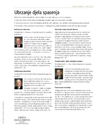 uručak, Ubrzanje djela spasenja