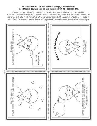 ‘api ’ohipara’a : ’Ia rave ana’e au i te fa’aotira’a hape, e nehenehe Iesu Mesia e tauturu mai iā’u ’ia taui. 