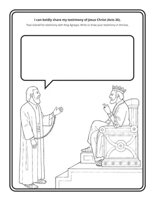 activity page: I can share my testimony