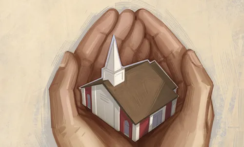 church in hands