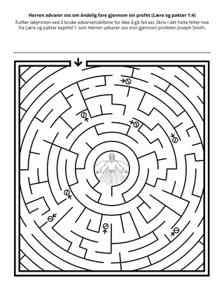 aktivitetsside: profeten varsler oss om åndelige farer
