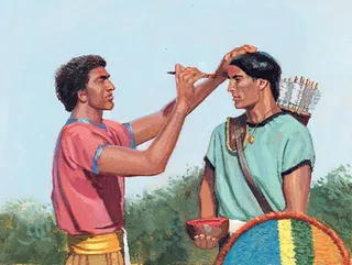 Amlicite marking forehead