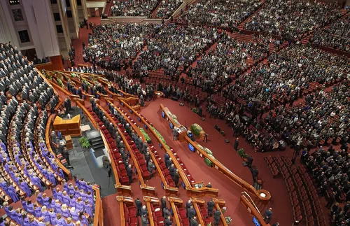 view of Conference Center auditorium from above