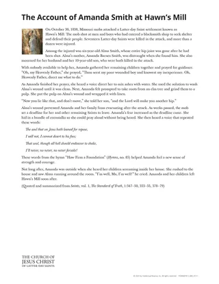 The Account of Amanda Smith at Hawn’s Mill