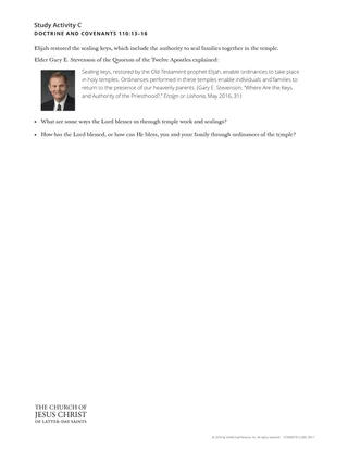 Priesthood Keys Restored in the Kirtland Temple