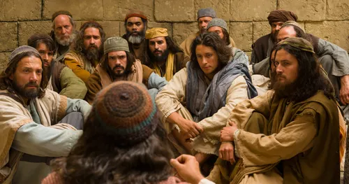 Apostles sitting together and talking