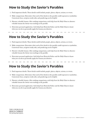 How to Study the Savior’s Parables
