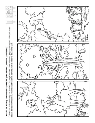 Hoja de actividades de la Primaria: La caída de Adán y Eva