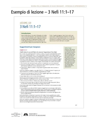 approfondimento, Esempio di lezione