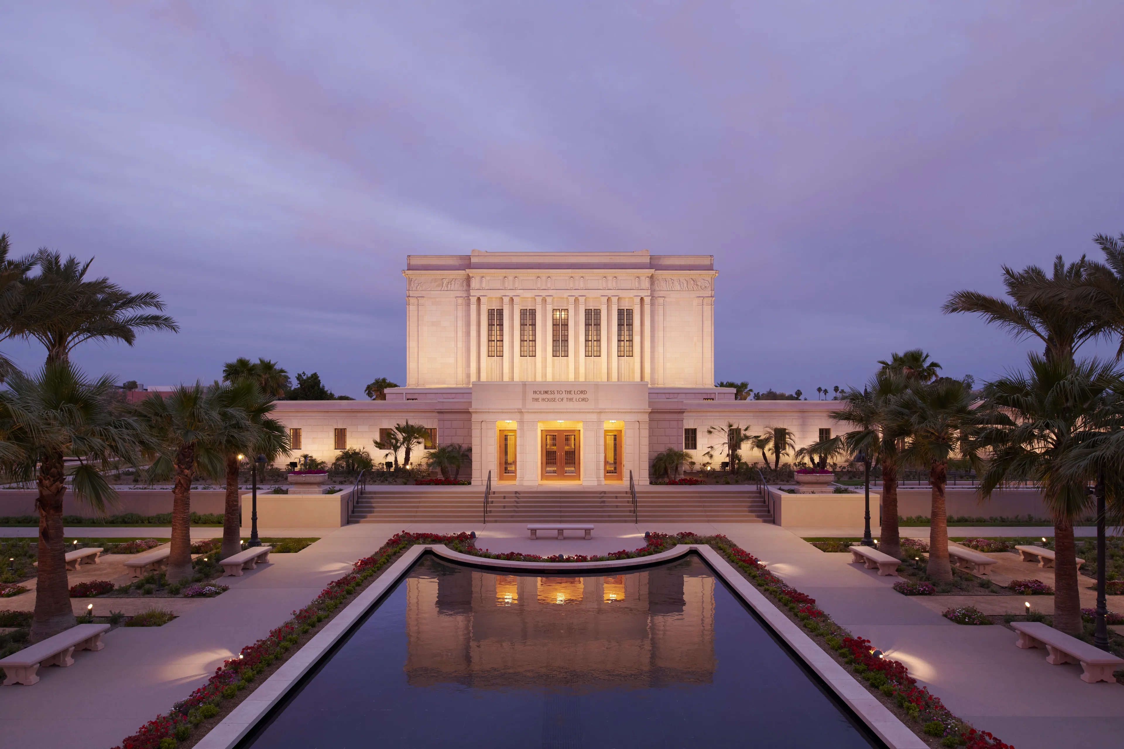 Exterior images of the Mesa Arizona Temple.