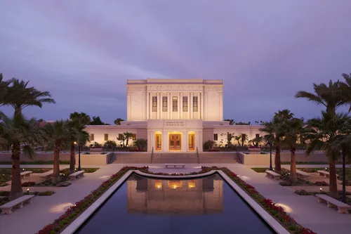 Exterior images of the Mesa Arizona Temple.