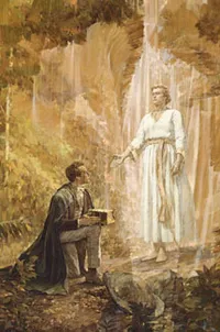 Joseph Smith modtager guldpladerne