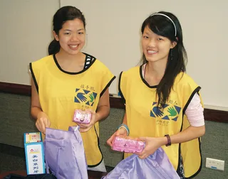 two young volunteers