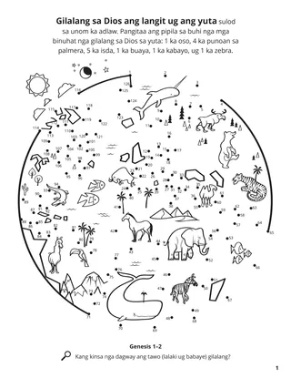 The Creation coloring page